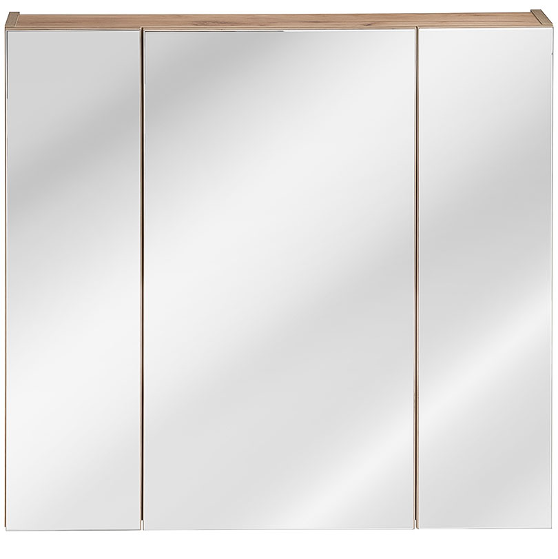 Kúpeľňová skrinka so zrkadlom FORT 843 dub zlatý