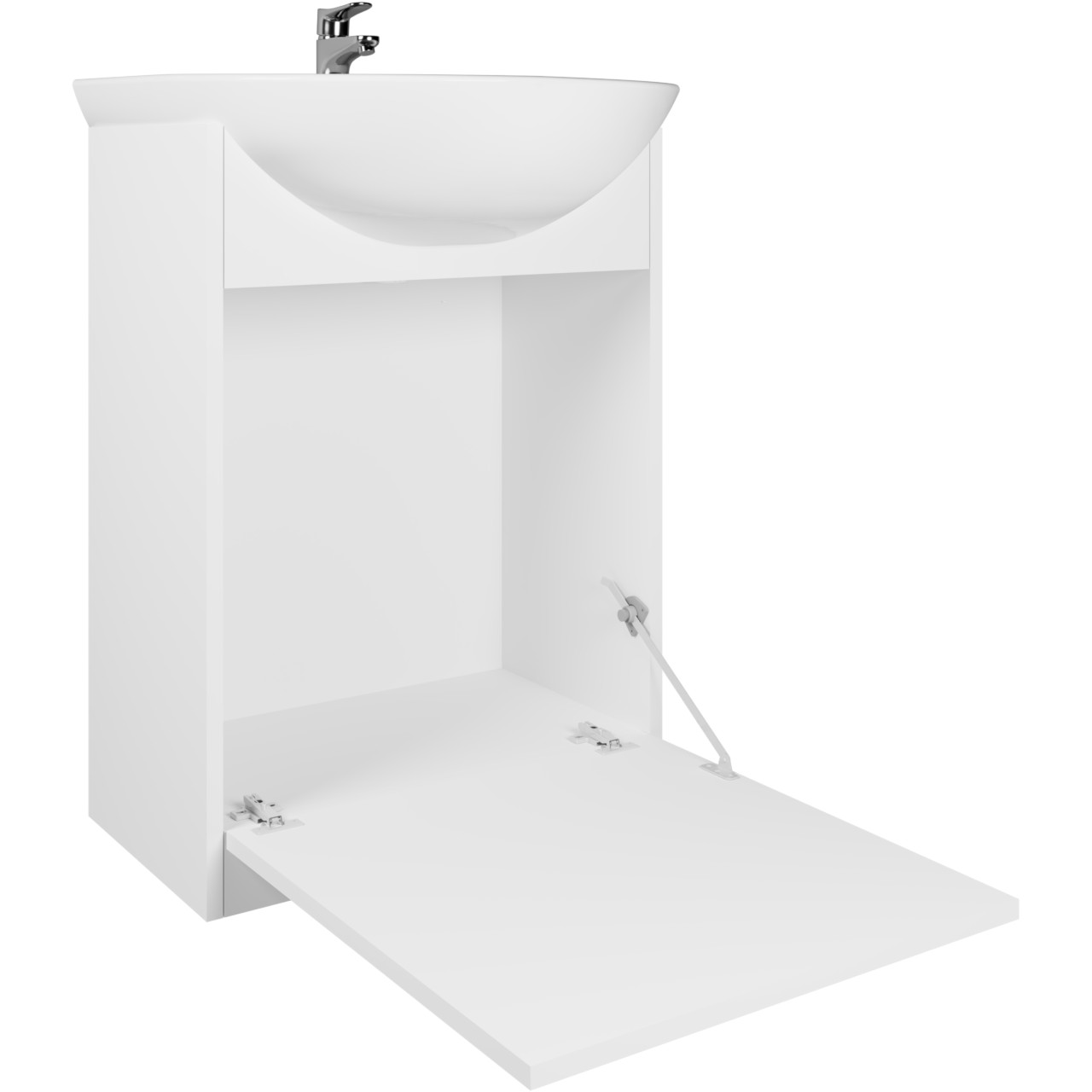 Kúpeľňový nábytok so zrkadlom SLIDO MAX LED dub artisan / biely laminát